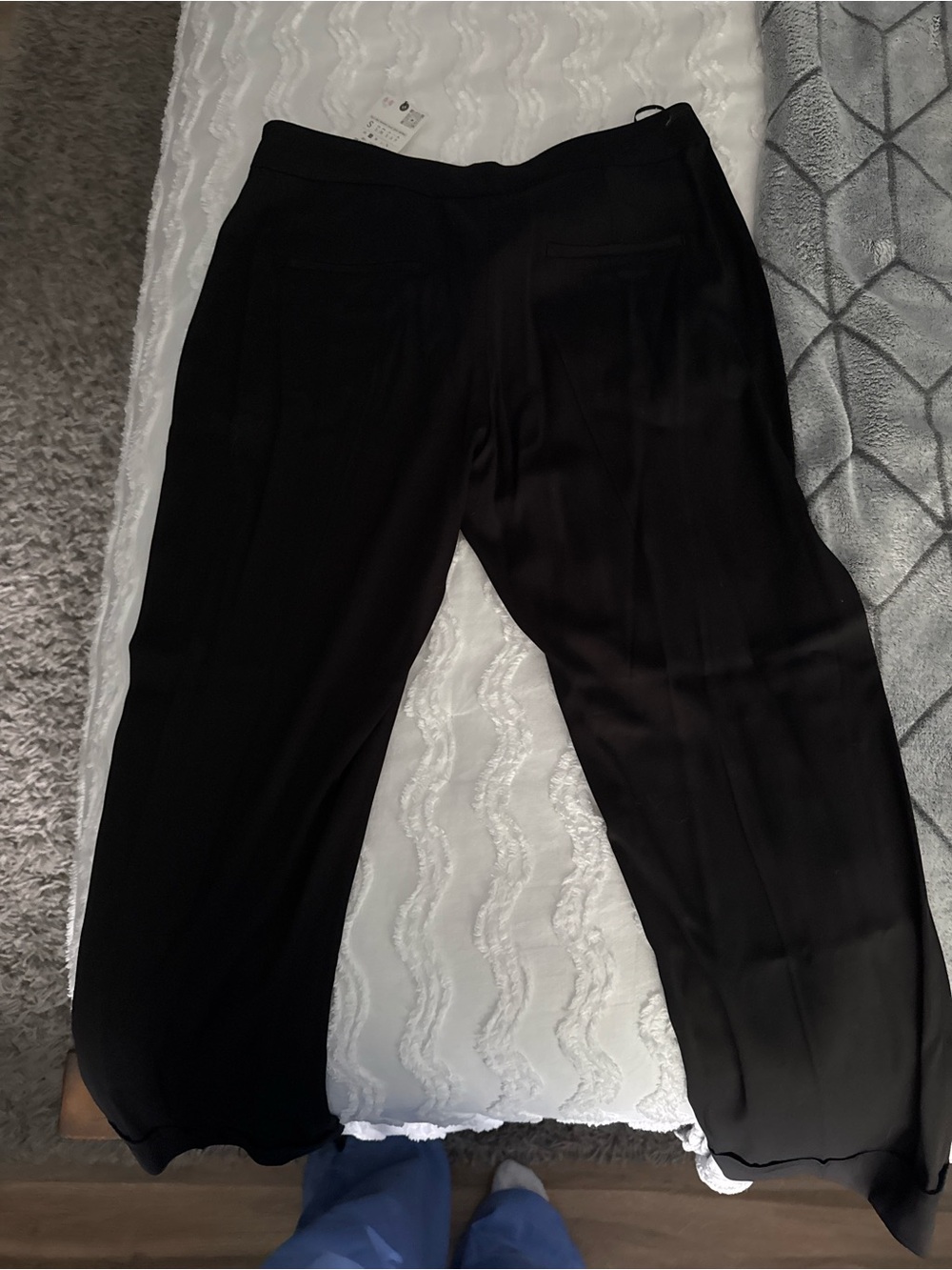 Zara Black Wide-Leg Women's Pants